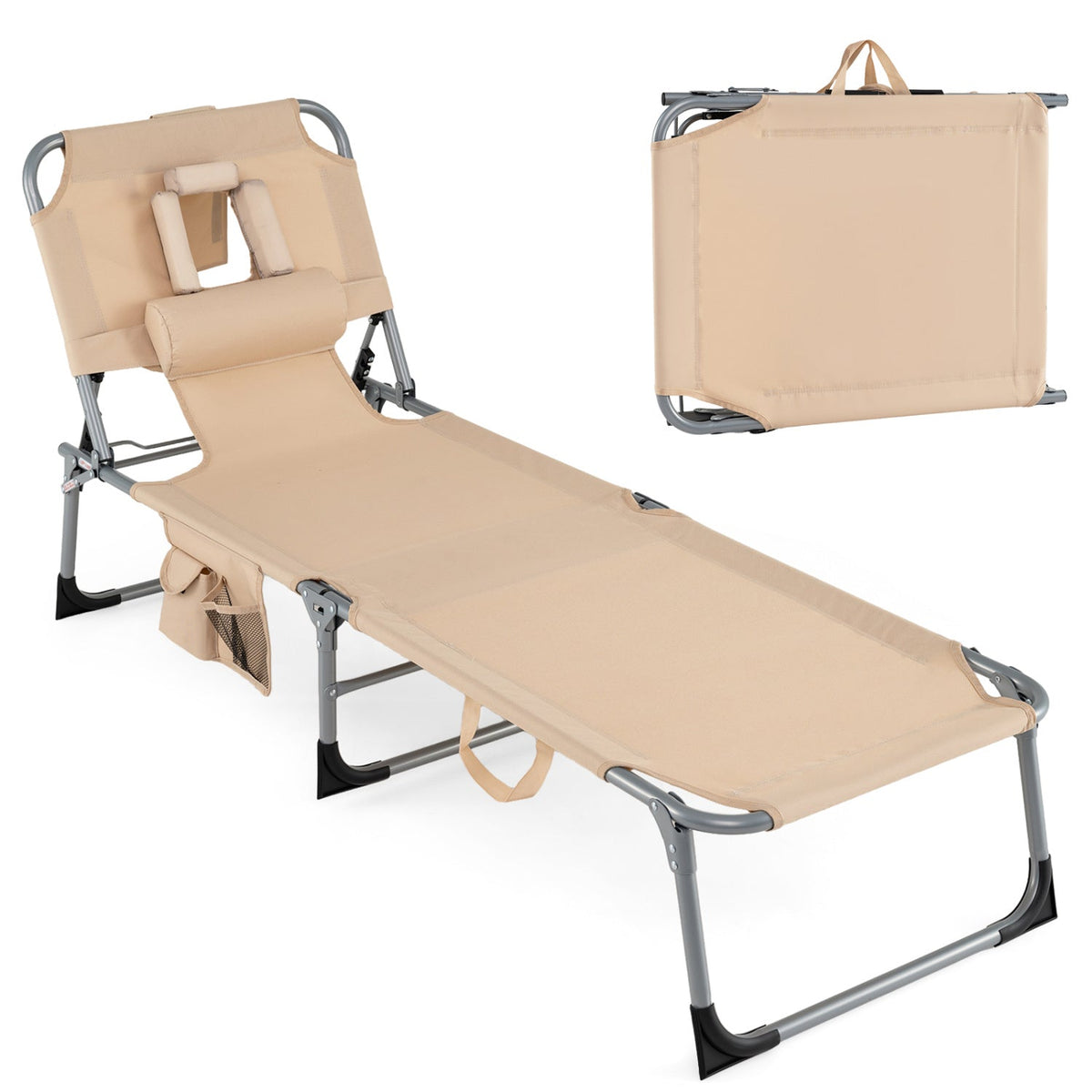 Tanning Chair with Face Arm Holes Folding Chair DirectDeals