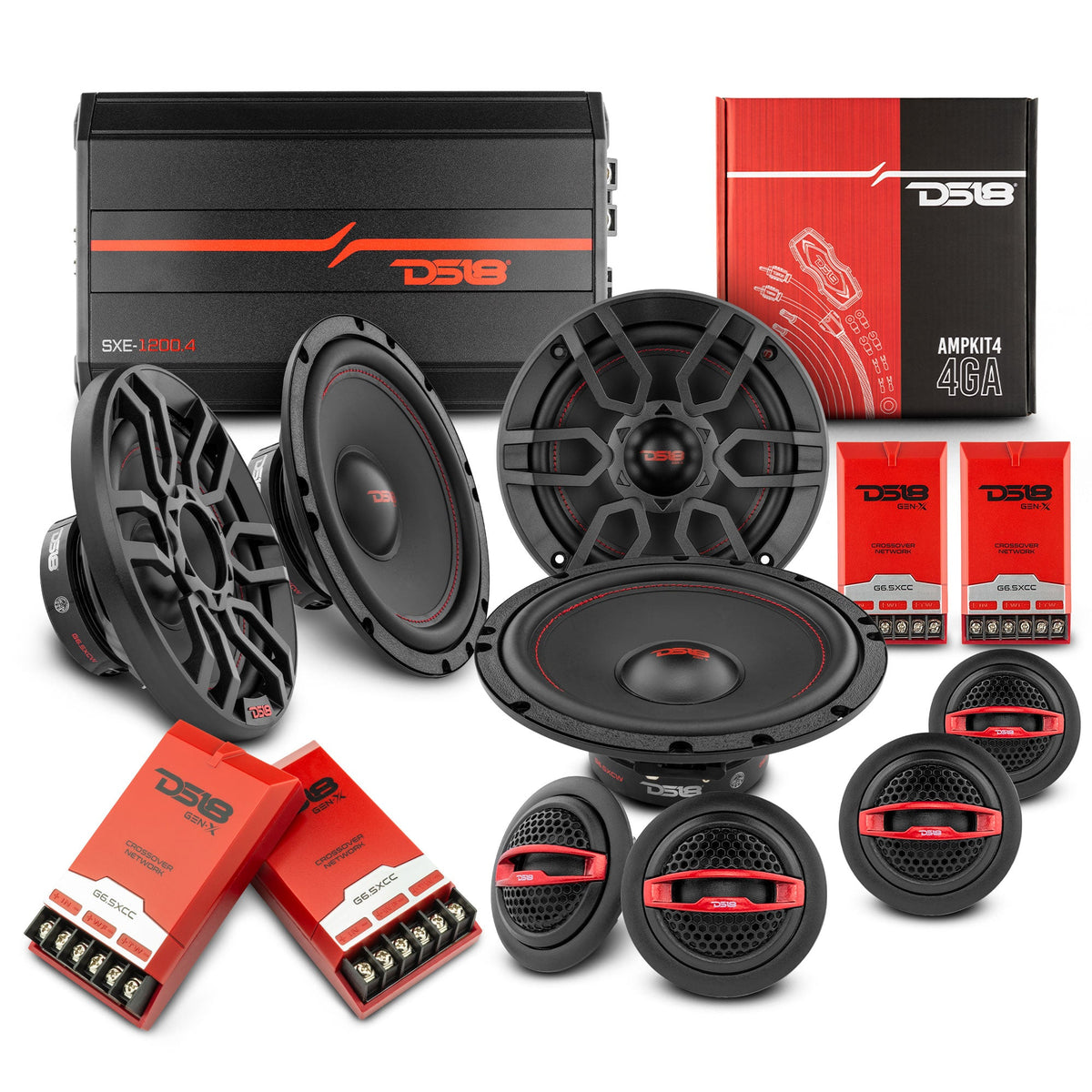 DS18 2008-2021 Honda CR-V  Front and Back Doors Speakers Good Upgrade/Replacement Package 900 Watts DS18