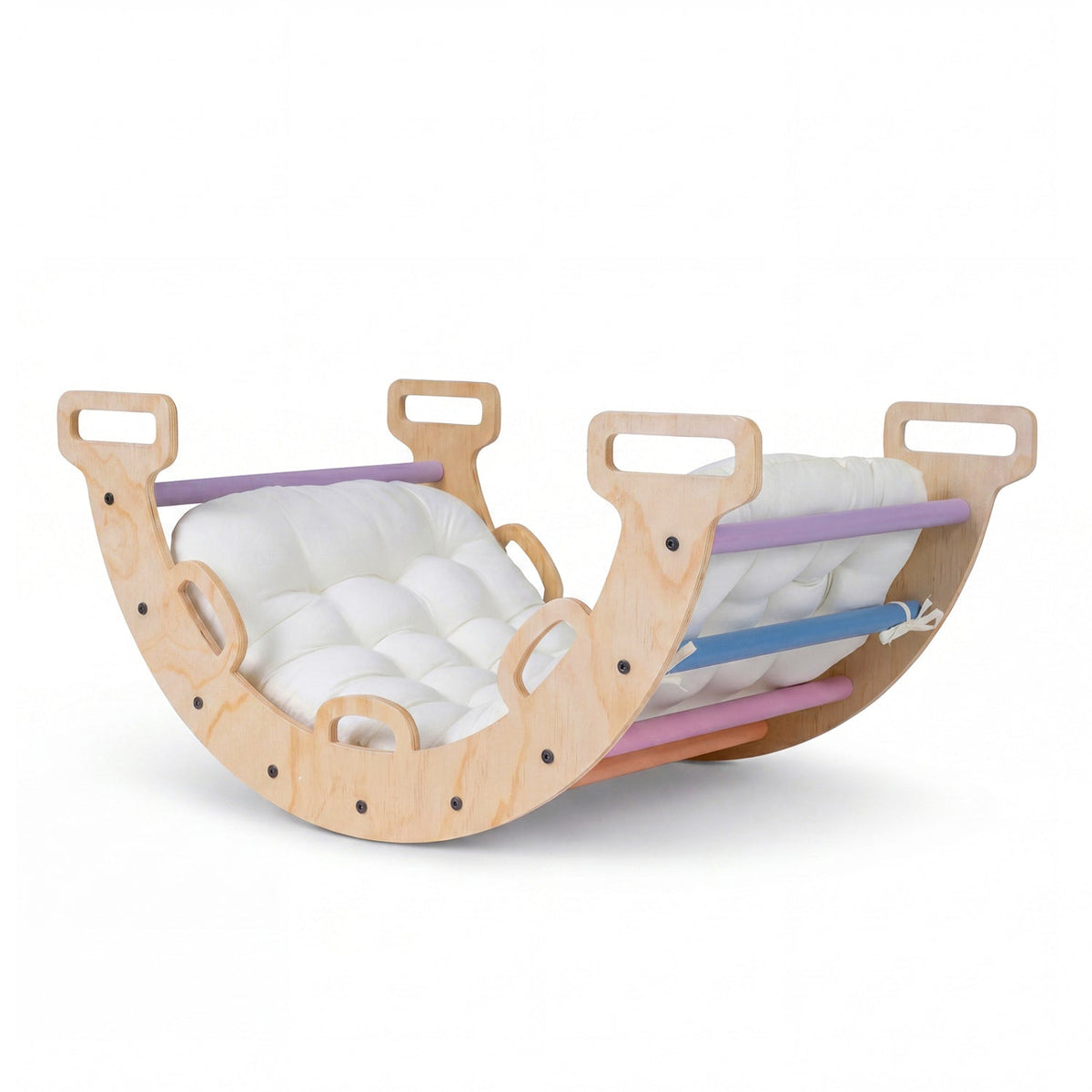 Wooden Rocking Climbing Arch with Cushion 3-in-1 Montessori DirectDeals