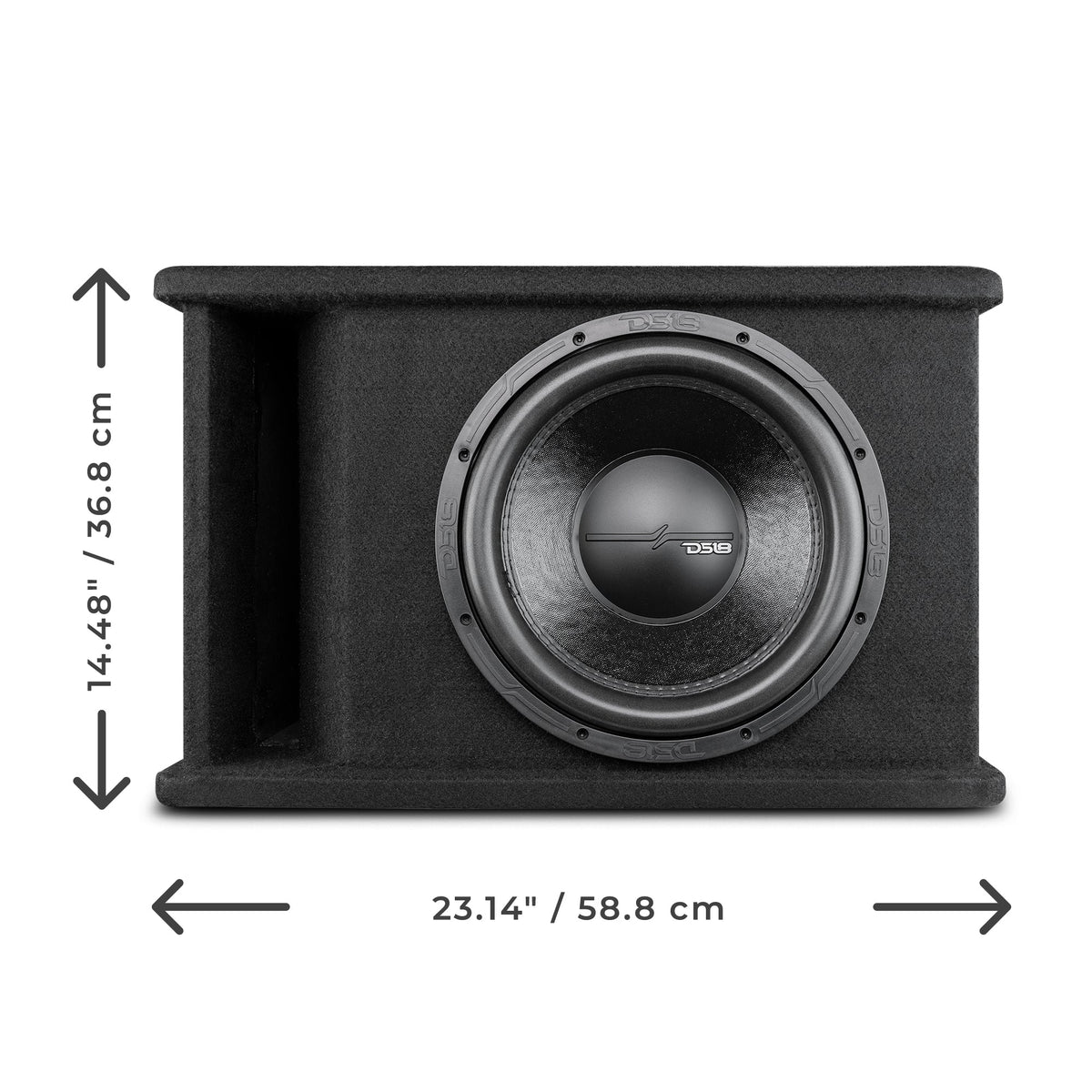 12" Loaded Subwoofer Ported Enclosure With ZR12.2D 800 Watts Rms DS18