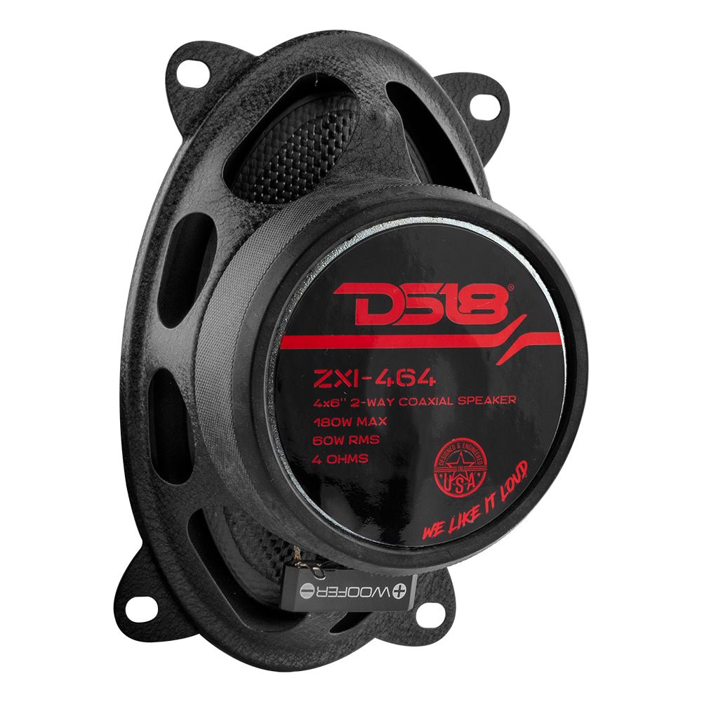 ZXI 4x6" 2-Way Coaxial Speakers with Kevlar Cone | 60 Watts RMS 4-Ohm DS18
