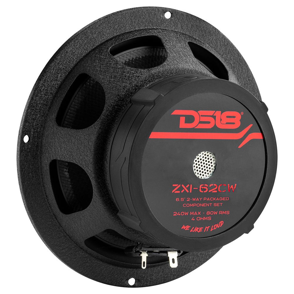 ZXI 6.5" 2- Way Component Speaker System with Kevlar Cone | 120 Watts Rms 4-Ohm DS18