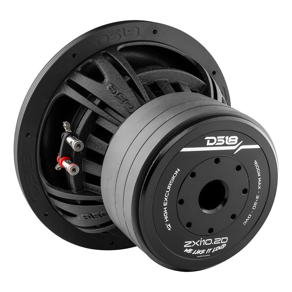ZXI 10" High Excursion Subwoofer Quad Stacked Magnets | 800W RMS DVC 2-Ohm DS18