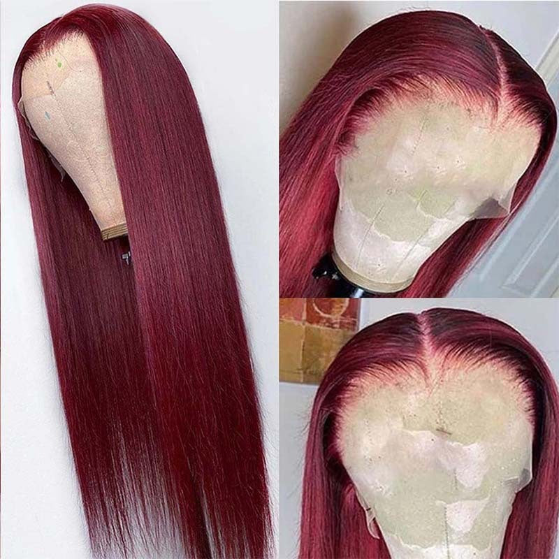 Long Straight Front Lace Wig Smooth Hair