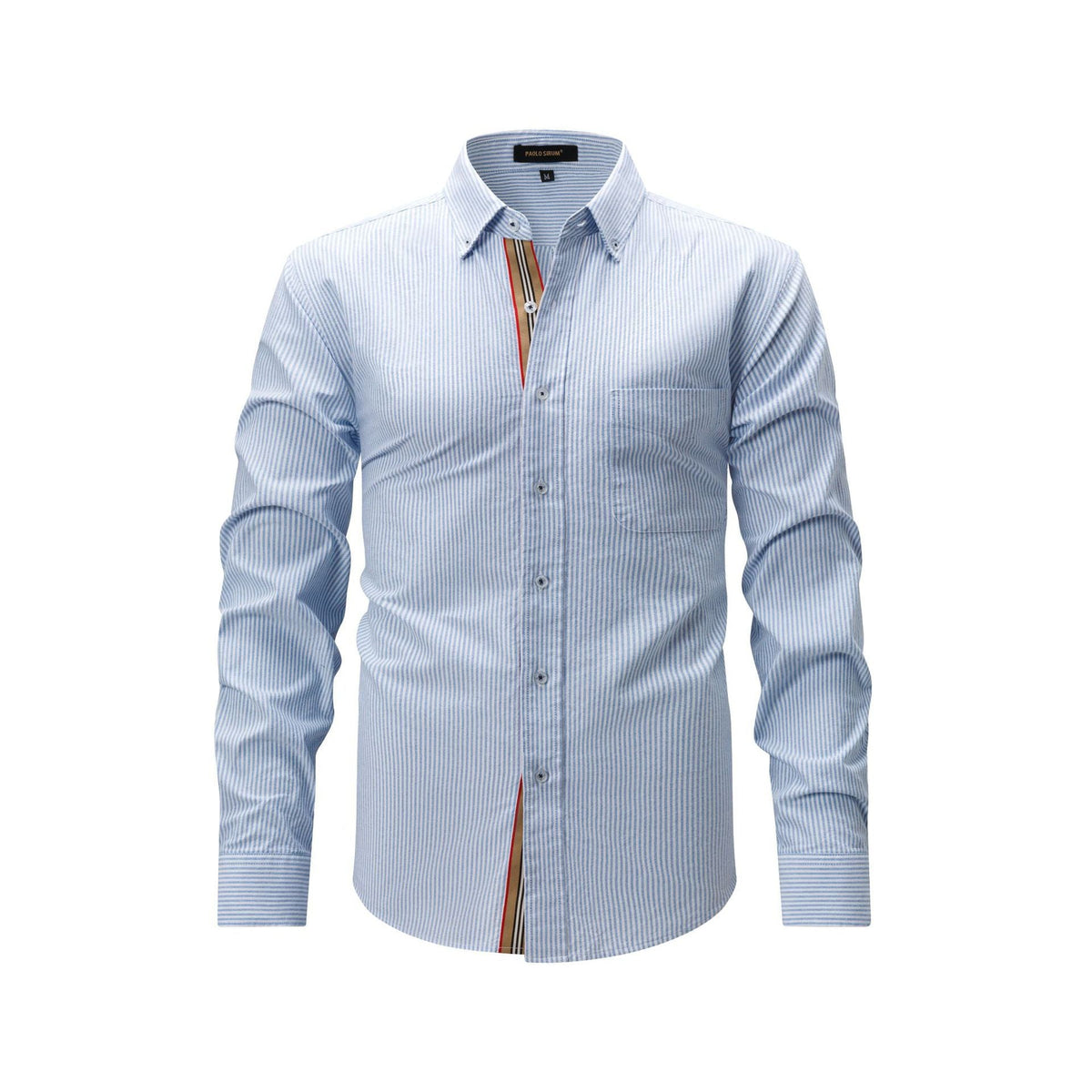 Mens Casual Fashion Shirt With Woven Trim