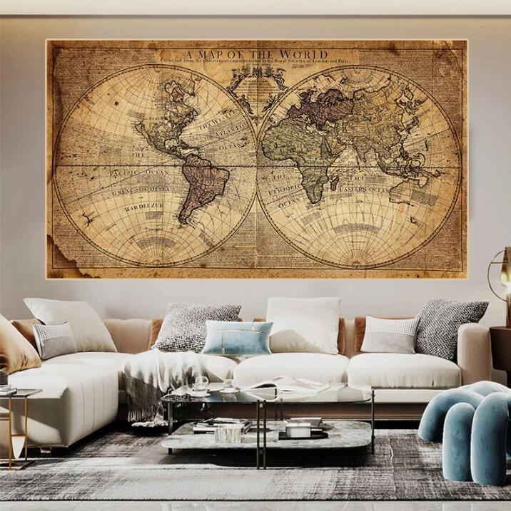 Canvas Earth Painting Living Room Poster Decoration My Store