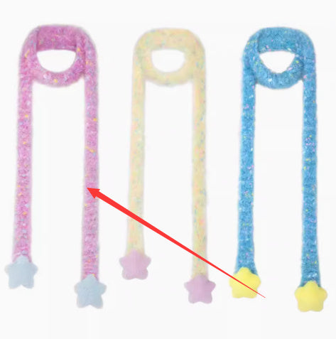 Dopamine Candy Colorful Y2K Spicy Girl Star Woolen Scarf