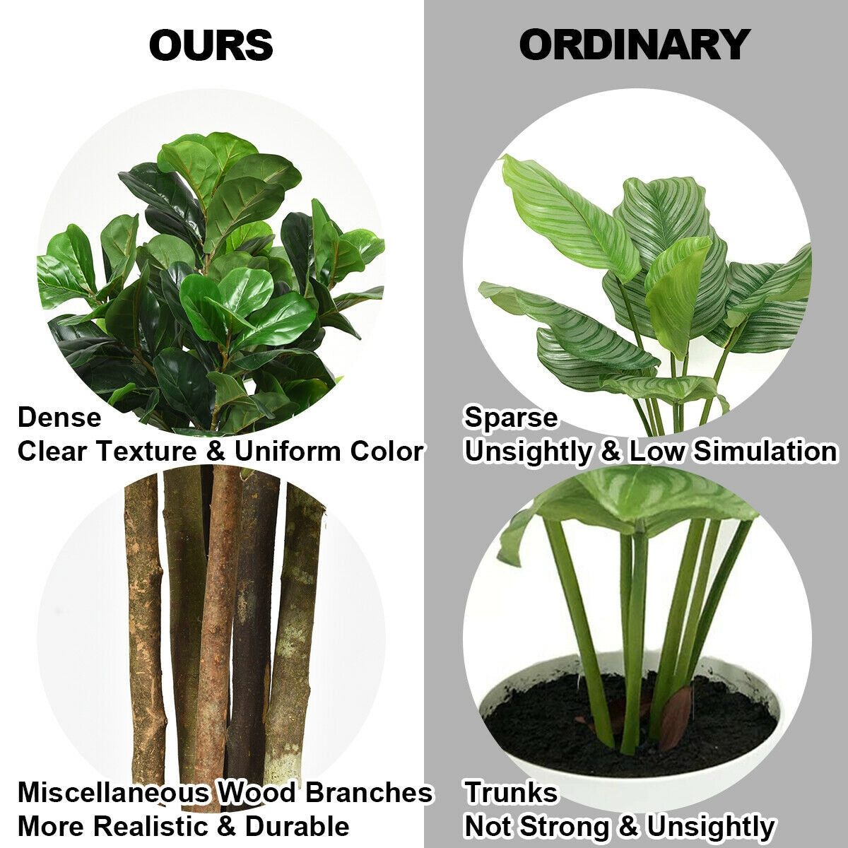 6-Feet Artificial Indoor-Outdoor Home Decorative Planter DirectDeals