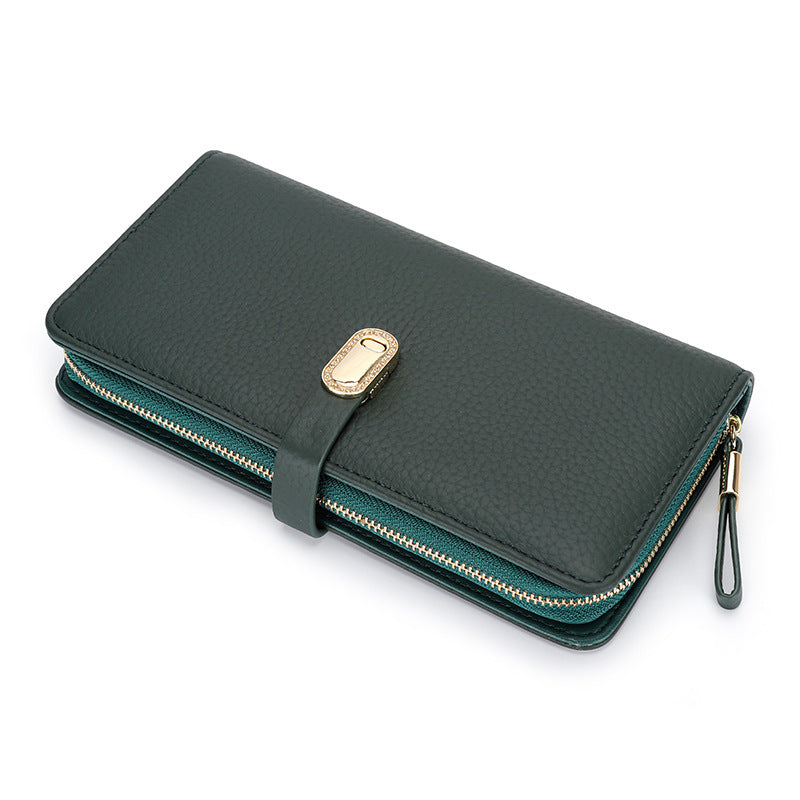Large Capacity Zipper Handbag with Phone Holder