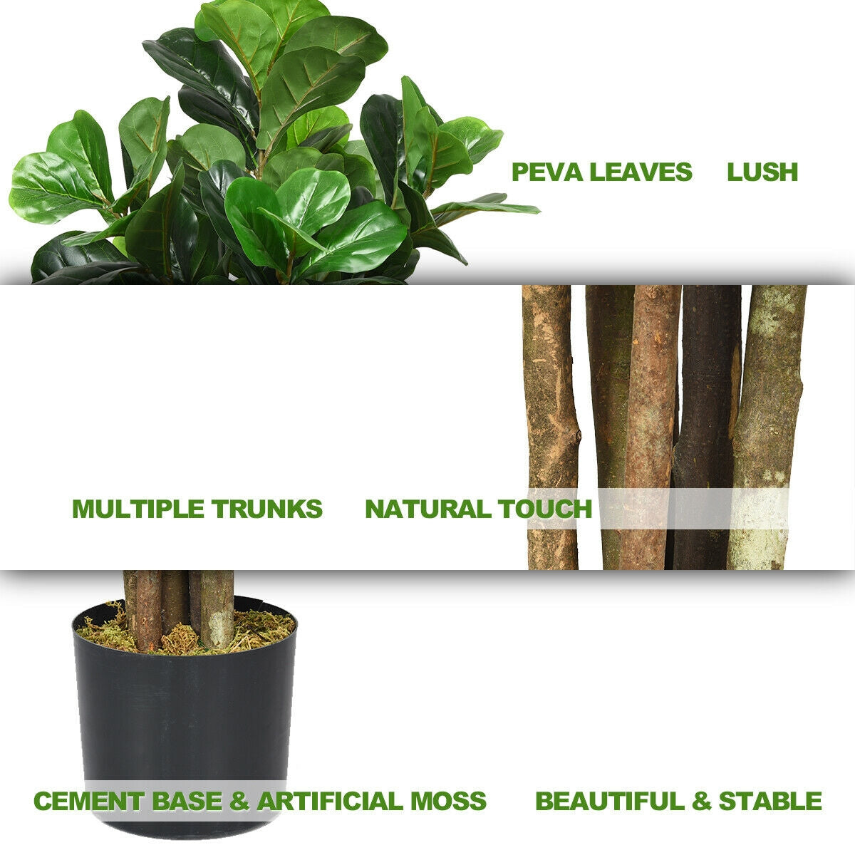 6-Feet Artificial Indoor-Outdoor Home Decorative Planter DirectDeals