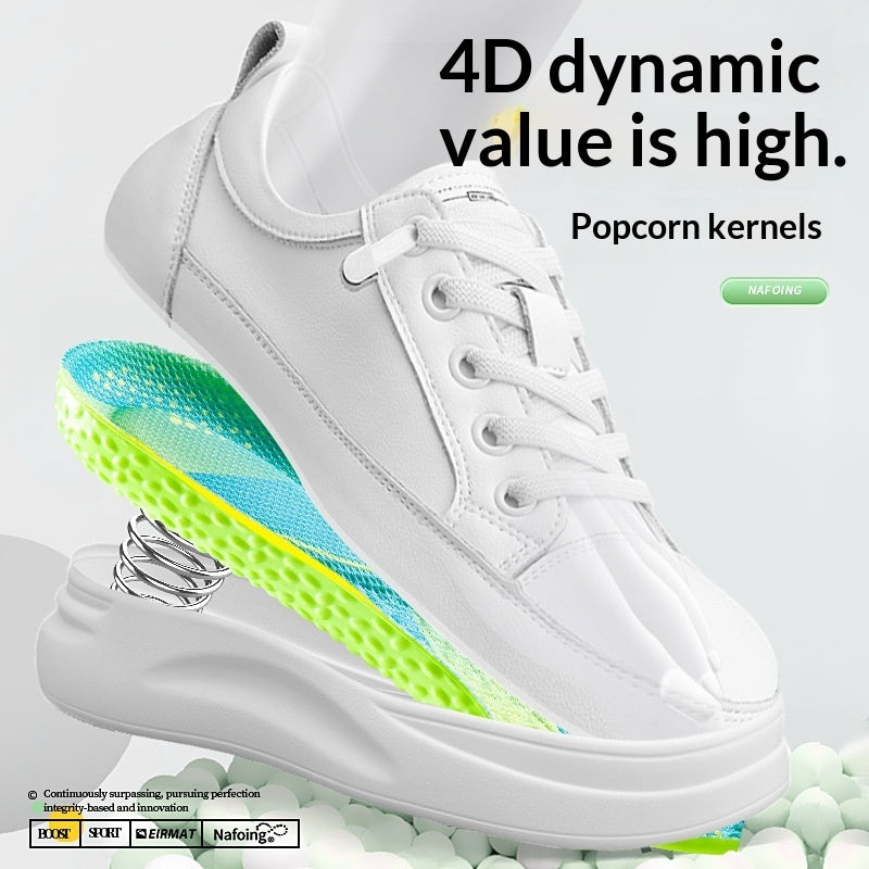 PU Squishy-feel Men's Casual Shoes With Air Cushioning