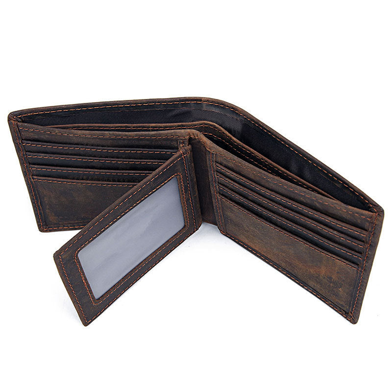 Vintage Crazy Horse Skin Men's Wallet
