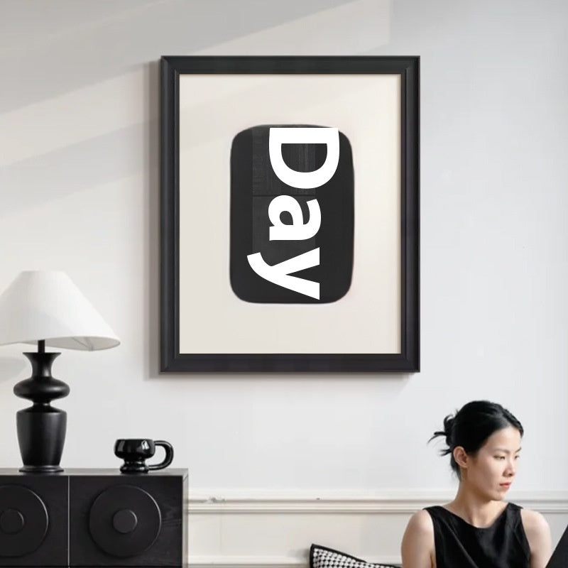 Black And White Lines High-end Abstract Paintingfor Hanging Retro Decorative Painting My Store