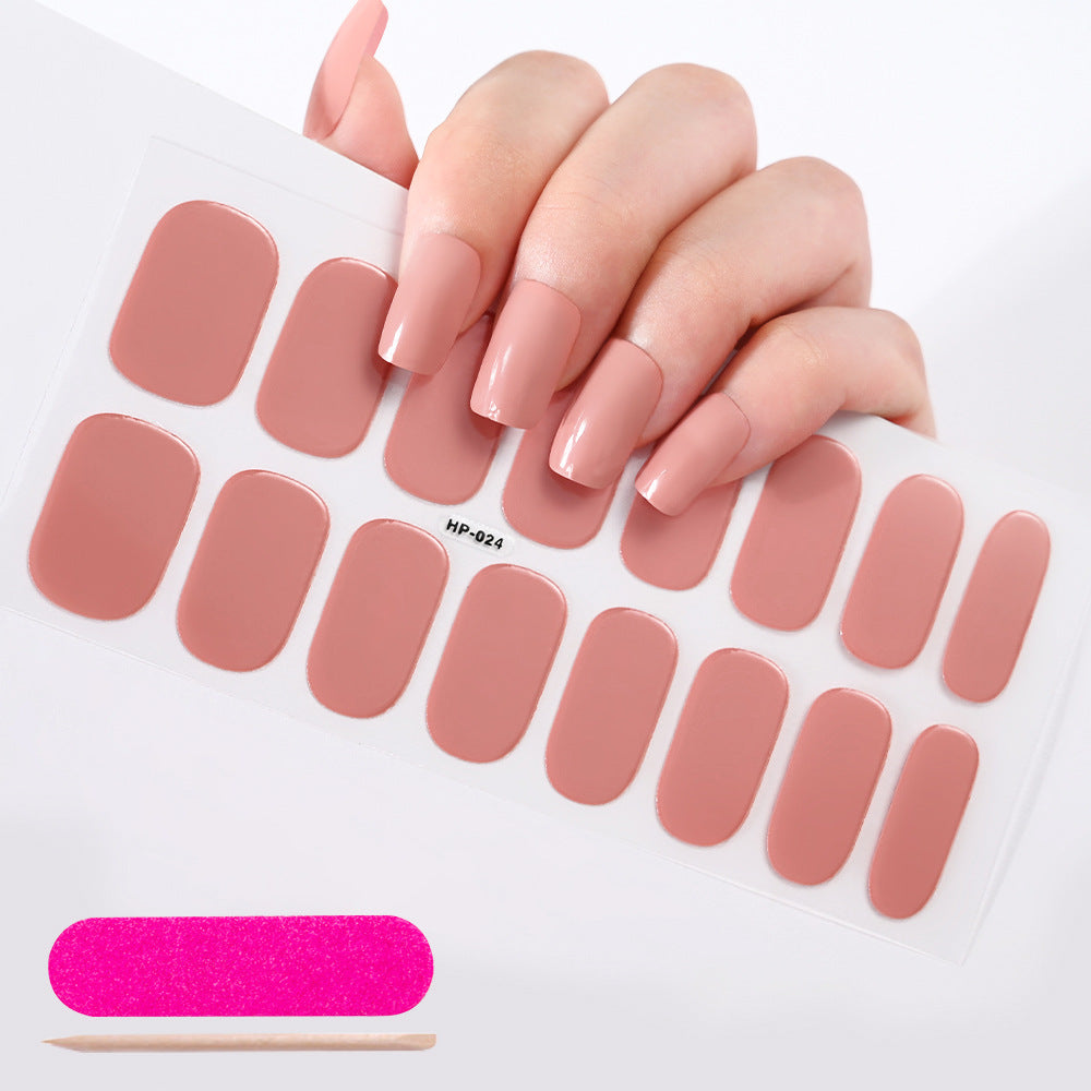 Waterproof And Durable Second Generation Semi-cured UV Nail Beauty Stickers
