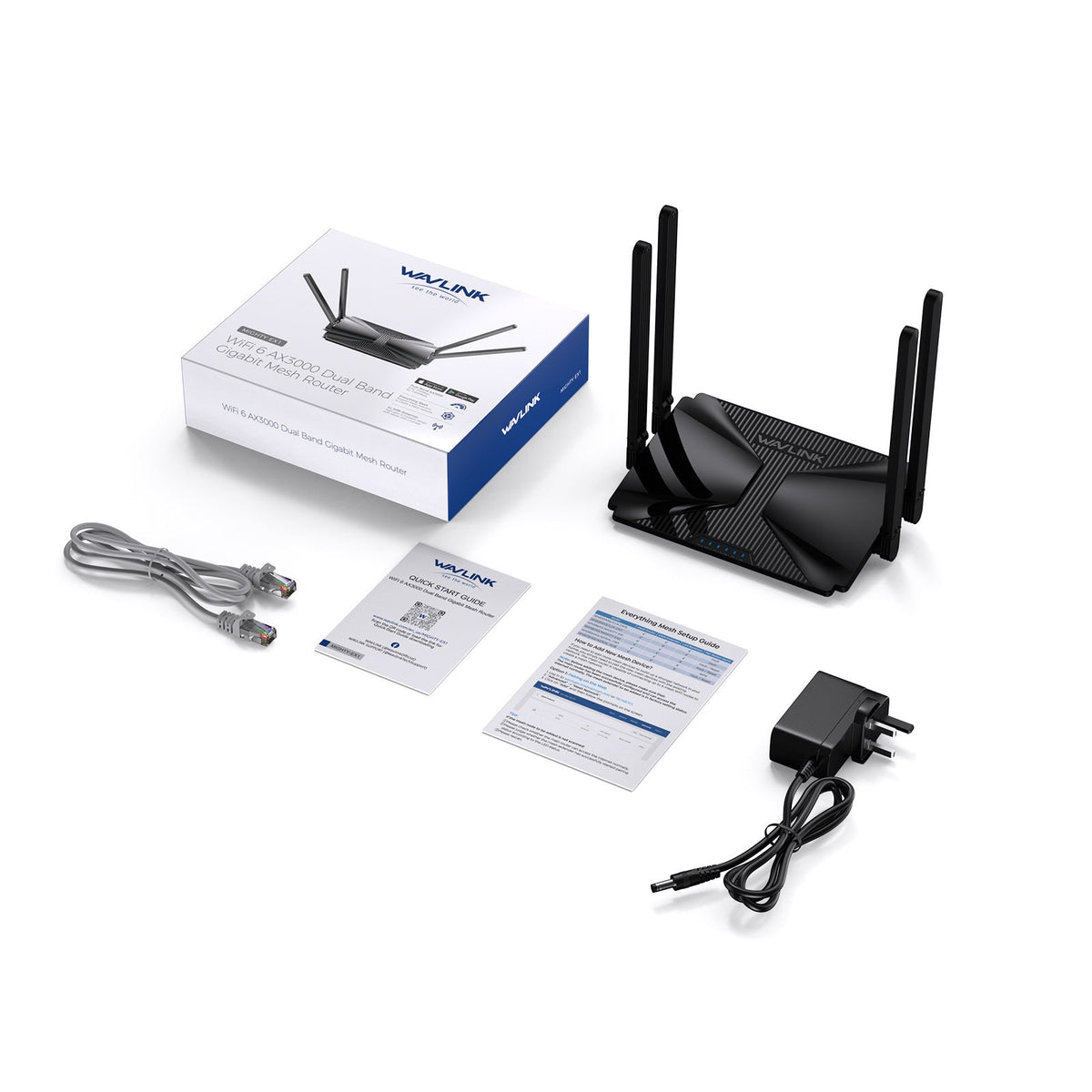 AX3000 Dual-Band Gigabit Mesh Wireless Wi-Fi 6 Router With 5dBi High-Gain Four-Antenna Design My Store