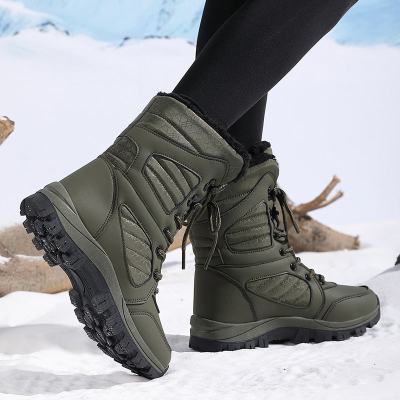 Thickened Long Wool Plus Velvet Warm Snow Boots