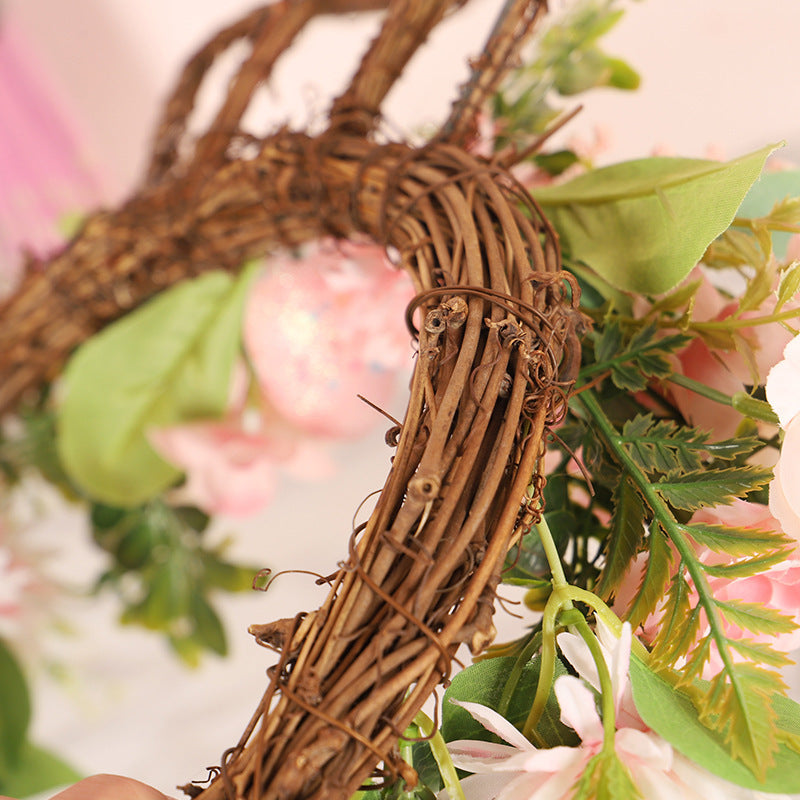 Easter Egg Rabbit Wreath Pendant