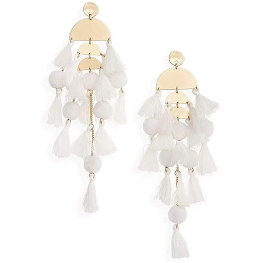 Boho Long Tassel Fringe Earrings