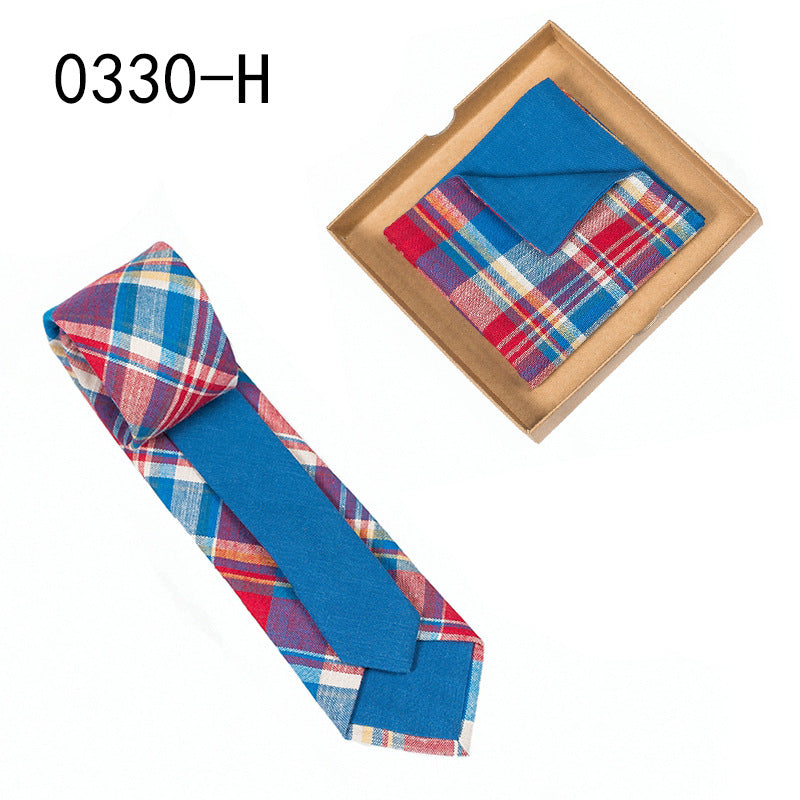Men's Tie Floral Print Pocket Square Cotton Tie