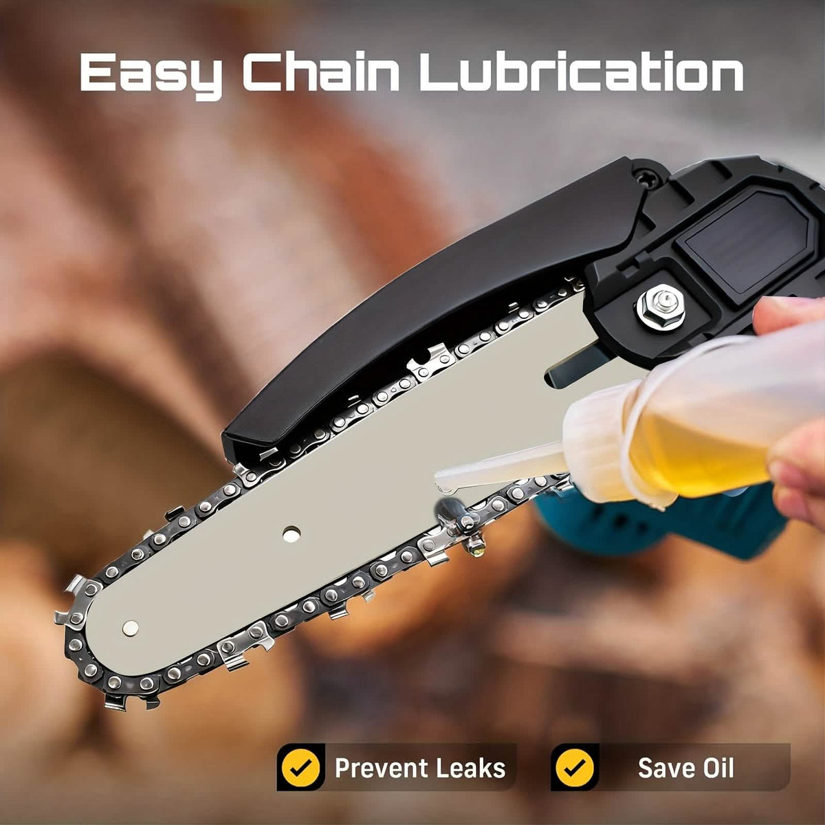 6-inch Cordless Mini Chainsaw – Handheld Electric, Lightweight, Battery-Powered