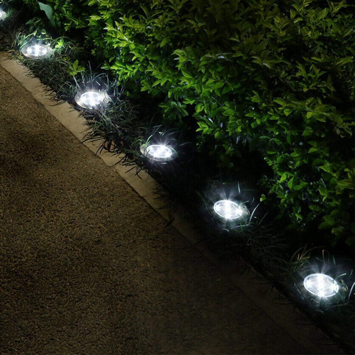 4pcs Solar Ground Light Waterproof Buried Light In-Ground Path Deck Lawn Patio Light 4LED GBruno Store