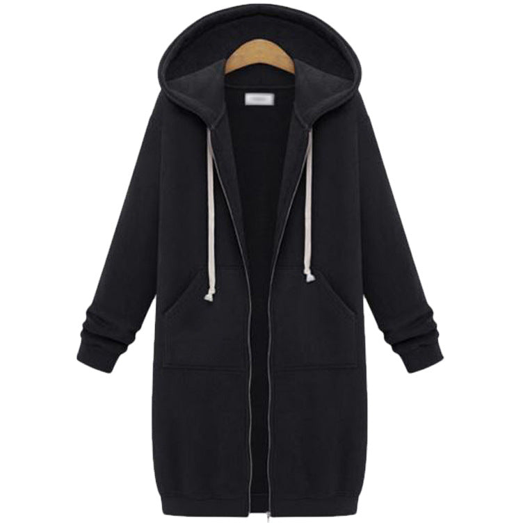 Hooded Long Sleeve Sweater Fleece Long Jacket Sell My Stuff