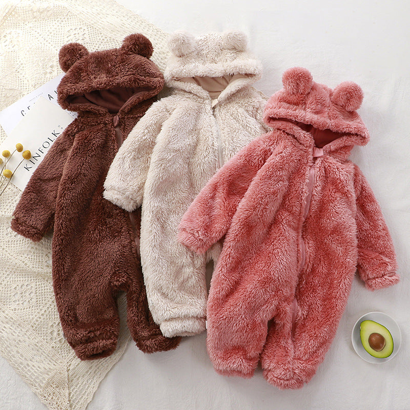 Baby One-piece Winter Newborn Warm Rompers Baby Plush Outer Wear Sell My Stuff