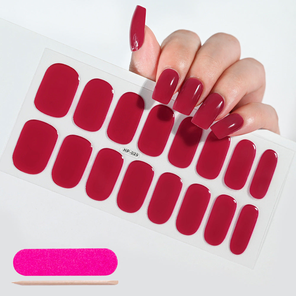 Waterproof And Durable Second Generation Semi-cured UV Nail Beauty Stickers