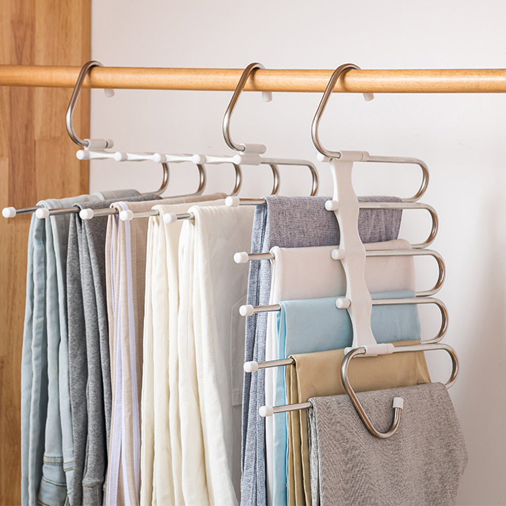 5 In 1 Multi-functional Stainless Steel Clothes Hangers