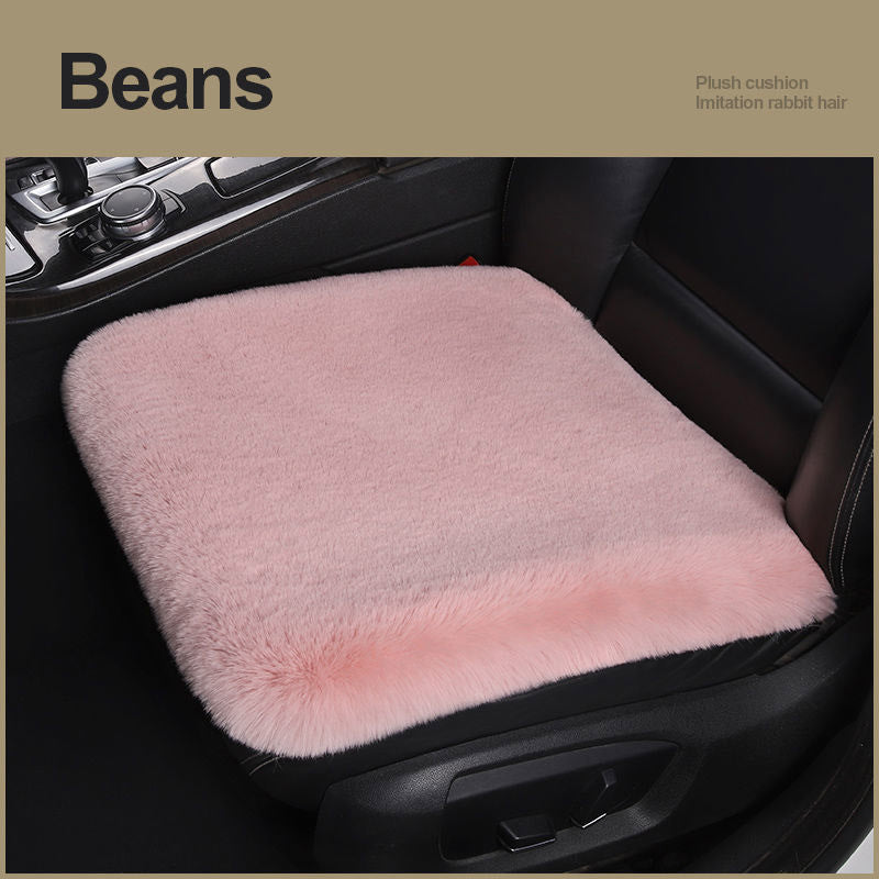 Car Seat Winter Plush Single Seat Square Cushion