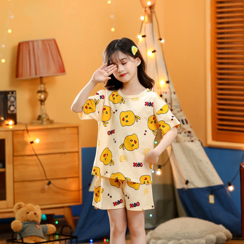 Children's Summer Short-sleeved Suit Homewear