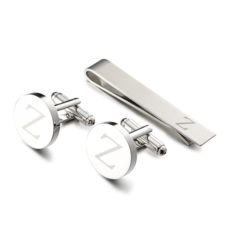 French A Letter Men's Cufflinks Collar Clip Suit