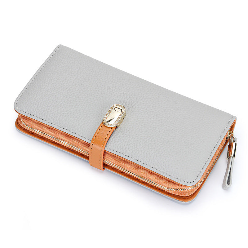Large Capacity Zipper Handbag with Phone Holder