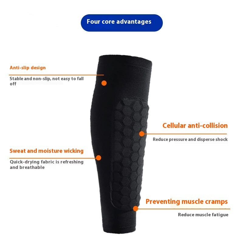 Honeycomb Shank Protection Foot Sock Men's Anti-collision Non-slip Sell My Stuff