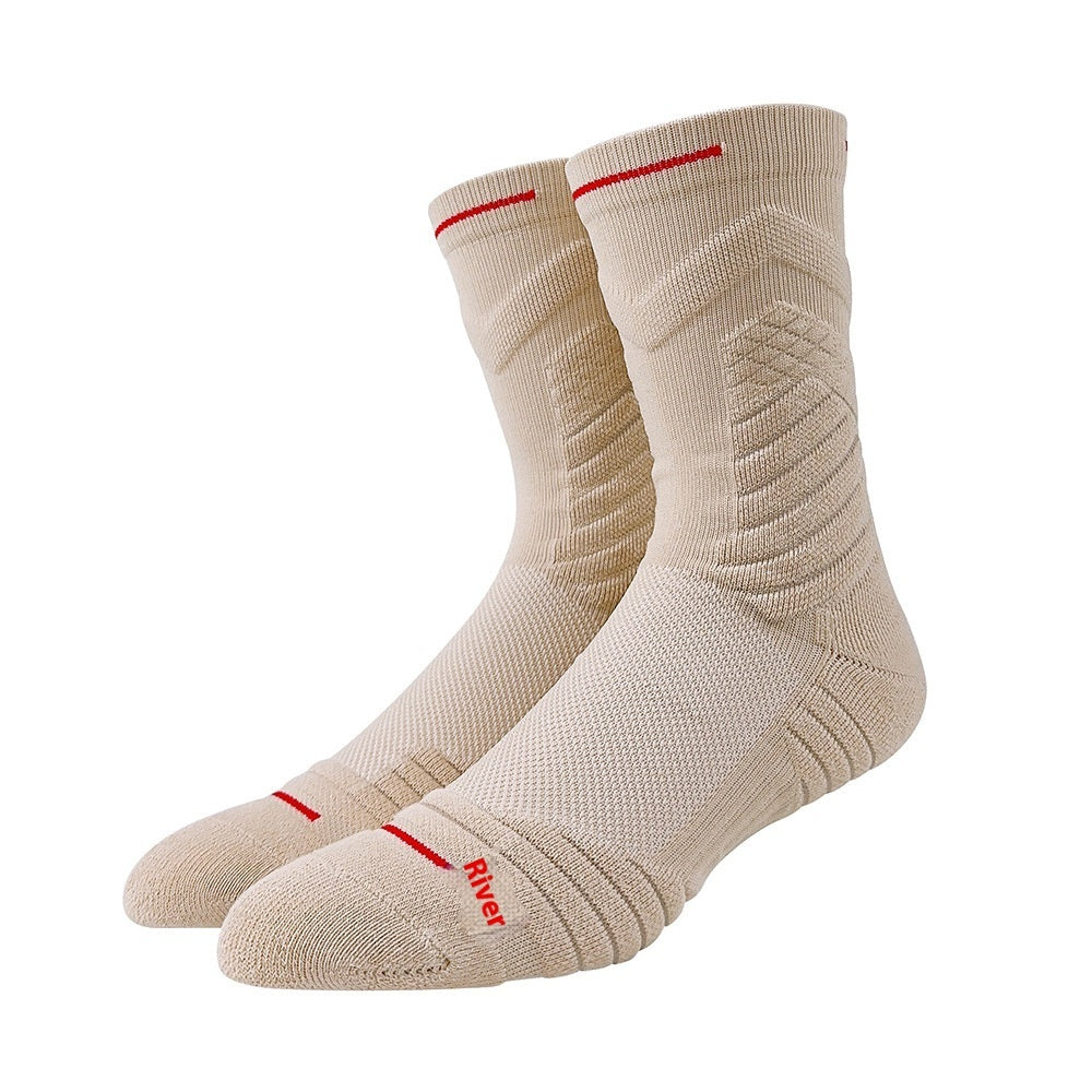 Bullfight Basketball Knee-high White Athletic Socks
