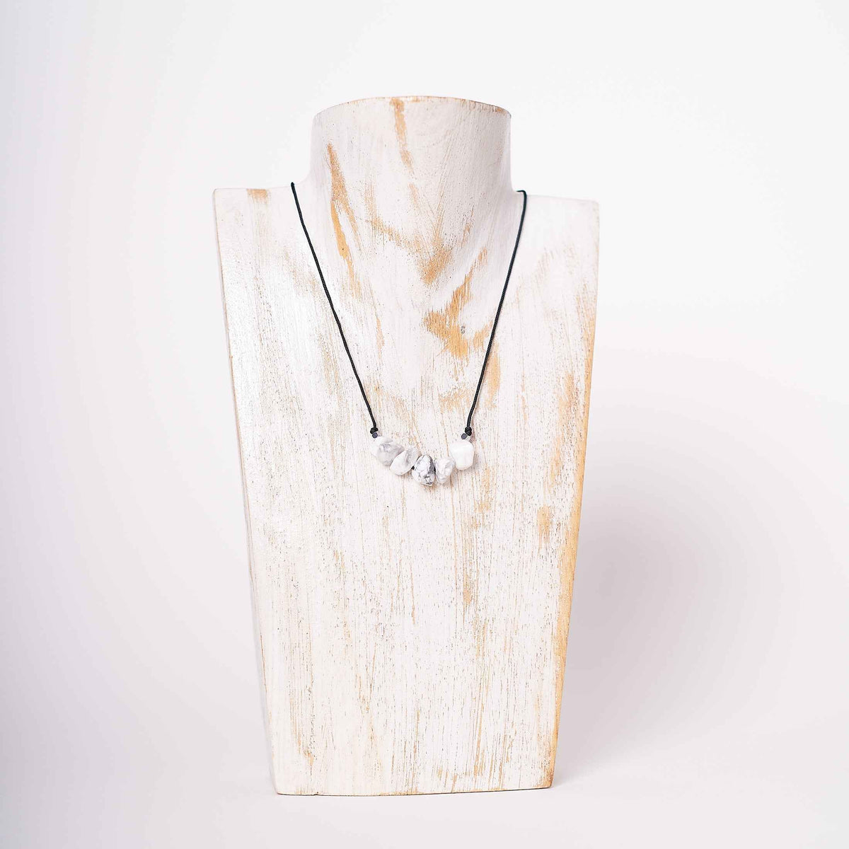 White Howlite Stone Necklace | Natural Stone