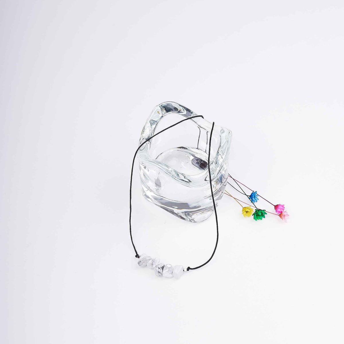 White Howlite Stone Necklace | Natural Stone