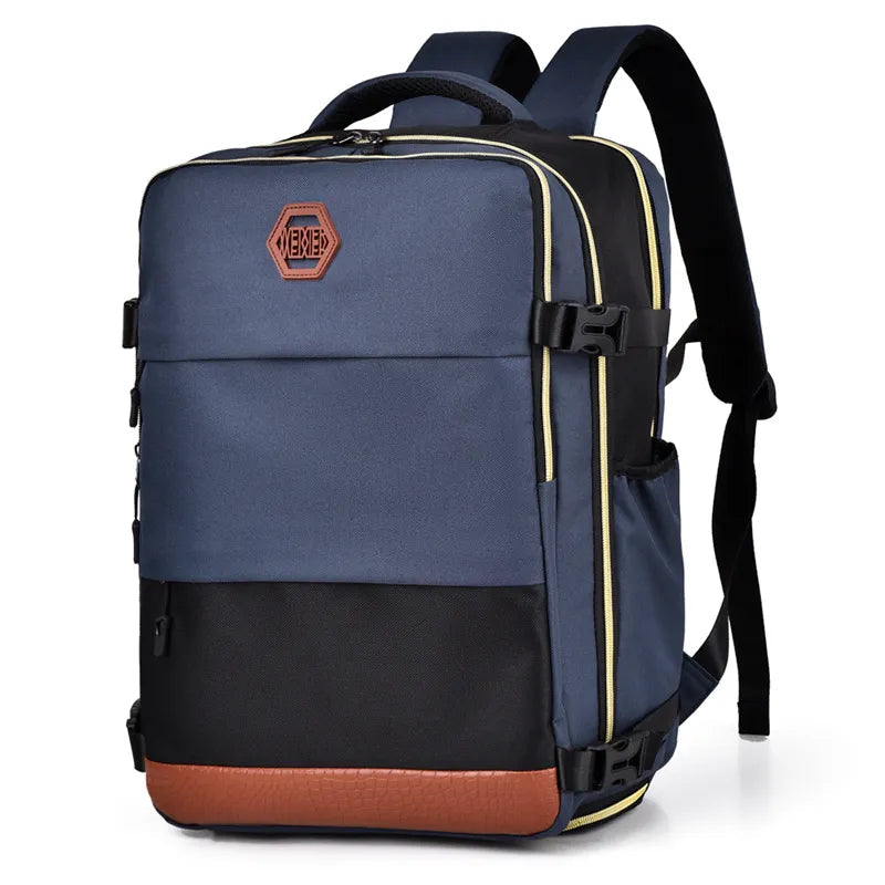Color Block Multi-Pockets Backpack Bag