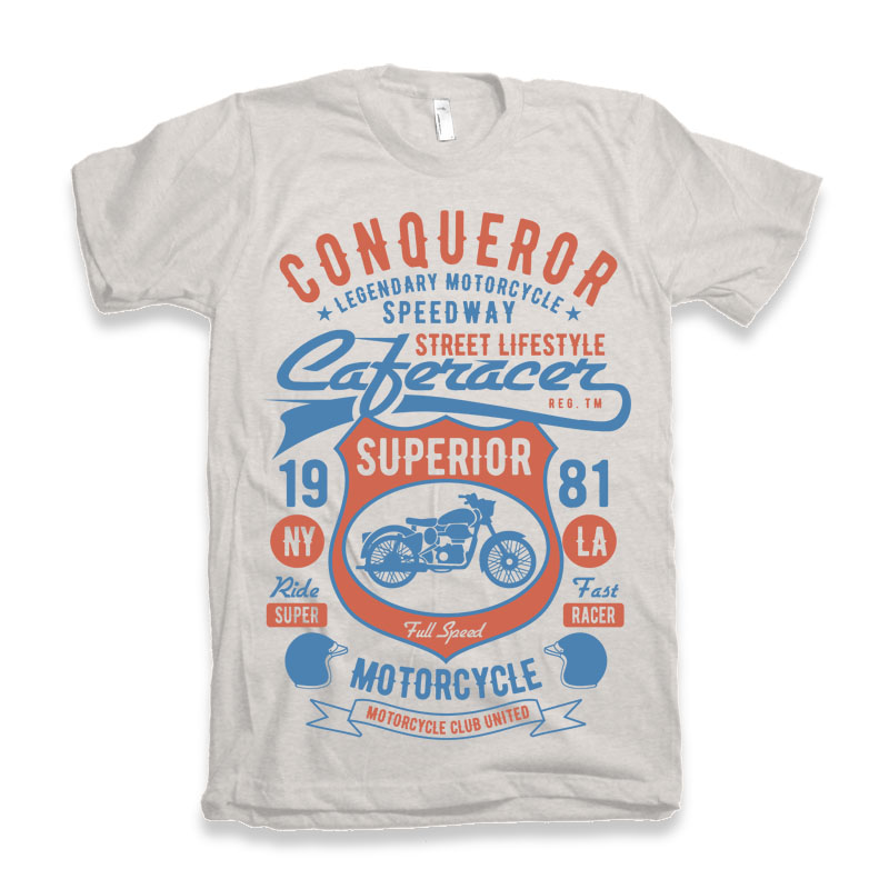 Conqueror Speedway Men's Bamboo Viscose/Organic Cotton Short Sleeve Graphic T-Shirt