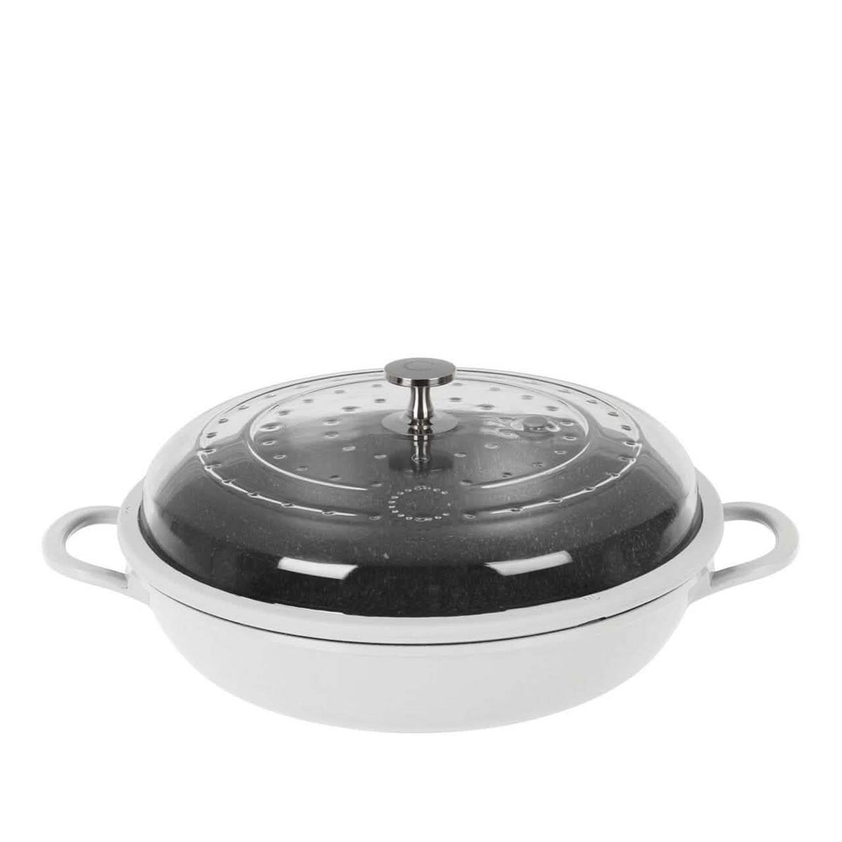 Curtis Stone 4-Quart Cast Aluminum Pan with Glass Lid (Refurbished)