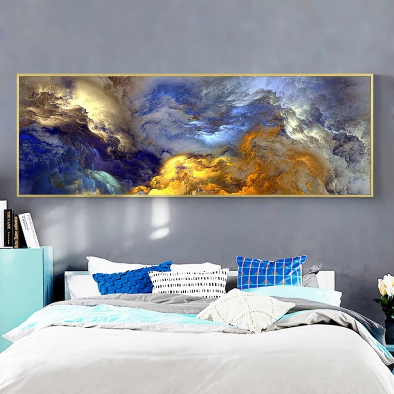 Blue Wave Scroll HD Oil Painting HD Inkjet Painting My Store