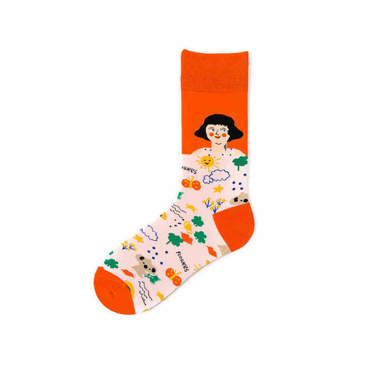 Pure Cotton Street Hip-hop Sports Long Socks