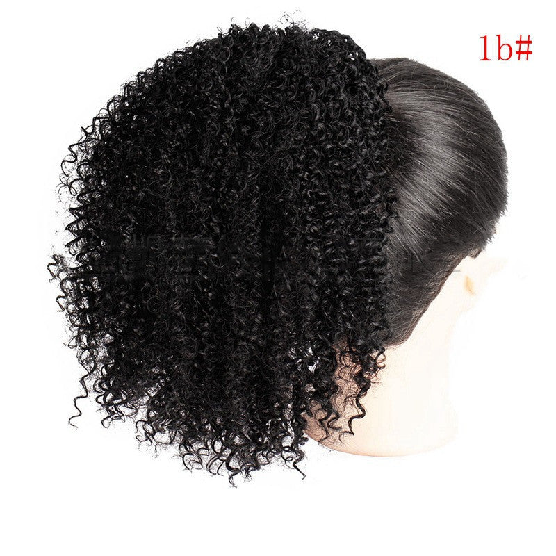 African Drawstring Small Curly Wig