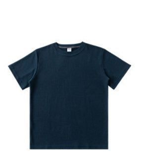 Knitted Short-Sleeved T-Shirt Men’s Loose Solid Color