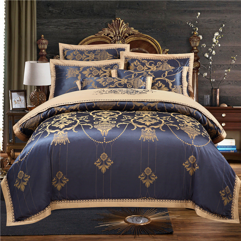 European Jacquard Cotton Embroidery Quilt Cover