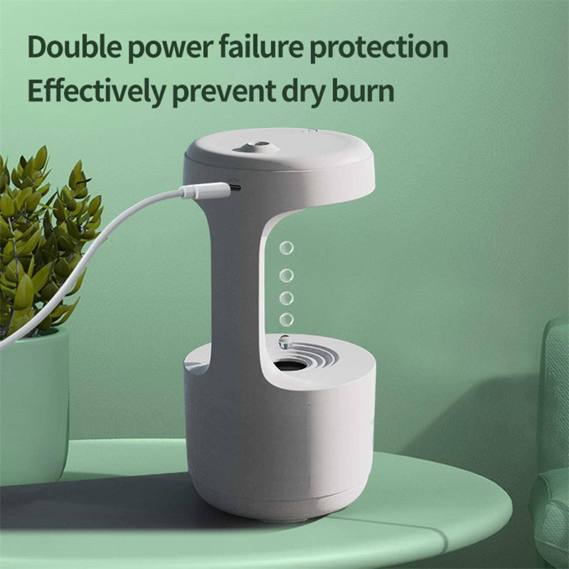 Anti-Gravity Humidifier with Clock Aroma Diffuser