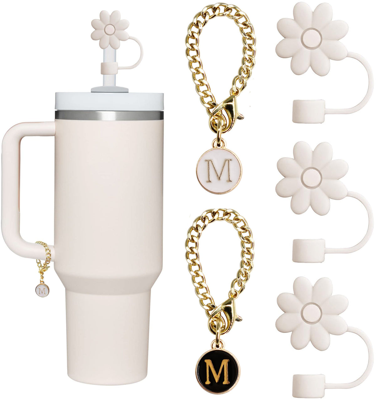 Tumbler Letter Handle Charms - 5PCS