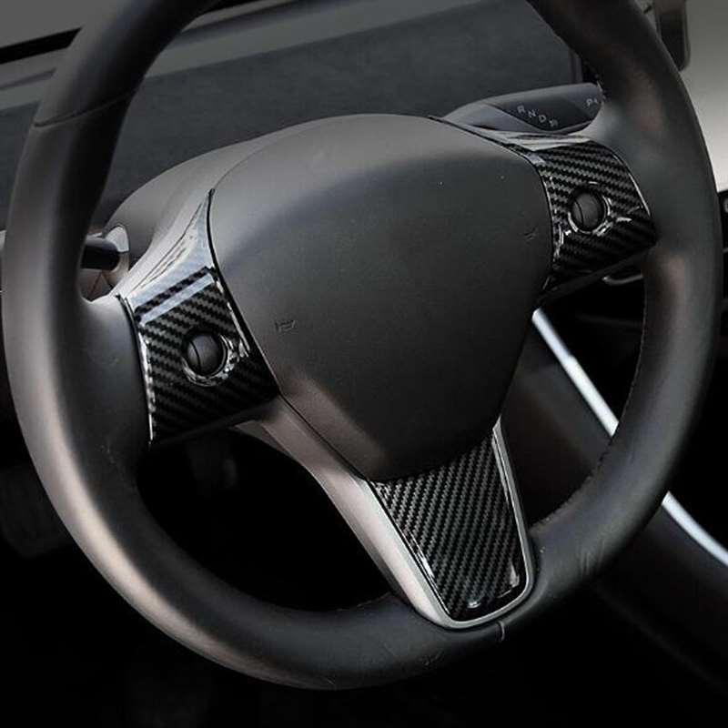 Tesla Model 3 Steering Wheel Decoration 3 Pcs Set
