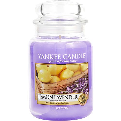 YANKEE CANDLE by Yankee Candle LEMON LAVENDER SCENTED LARGE JAR 22 OZ