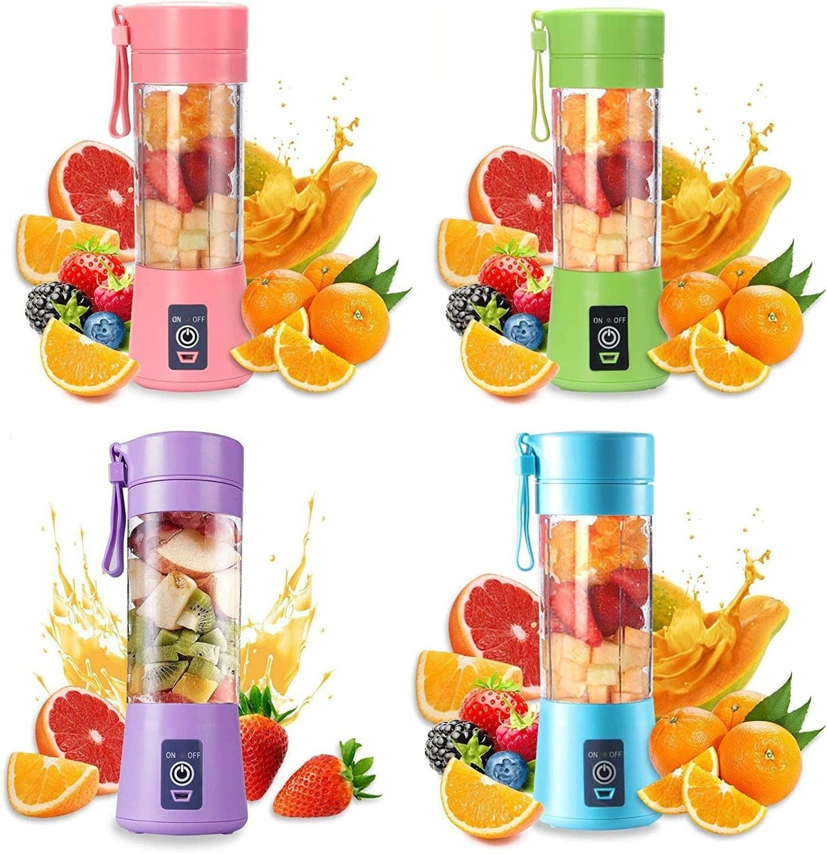 Personal blender with 6 blades; Personal Size Blender Juicer Cup; Smoothies and Shakes Blender; Handheld Fruit Machine; Blender Mixer Home